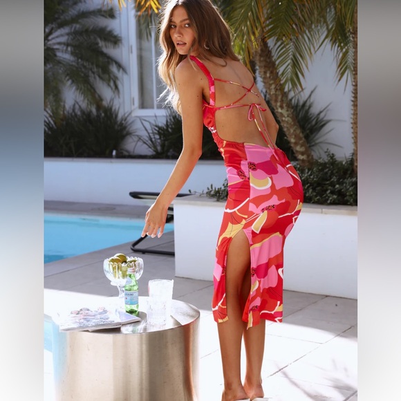 HELLO MOLLY LA LOVER MIDI DRESS MULTI - Picture 3 of 10